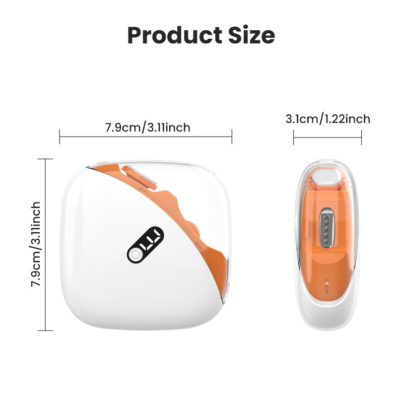 Kompakt Aqlli Tirnoq Qirqish Mashinasi, Raqamli Ko'rsatkich, USB orqali Zaryadlanadigan Lityum Batareya, Kattalar va Oila uchun Sovg'a, Zamonaviy Tirnoq Qirqgich.