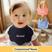 Personalized Baby Drool Bibs with Custom Embroidery, Adjustable Snap Closure