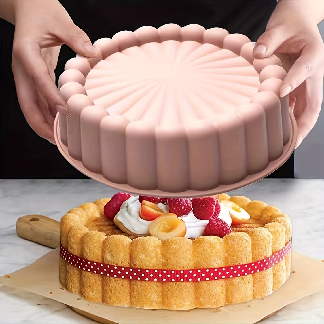 Multi-Purpose 19.99cm Silicone Cake Mold Nonstick for Baking and Celebrations
