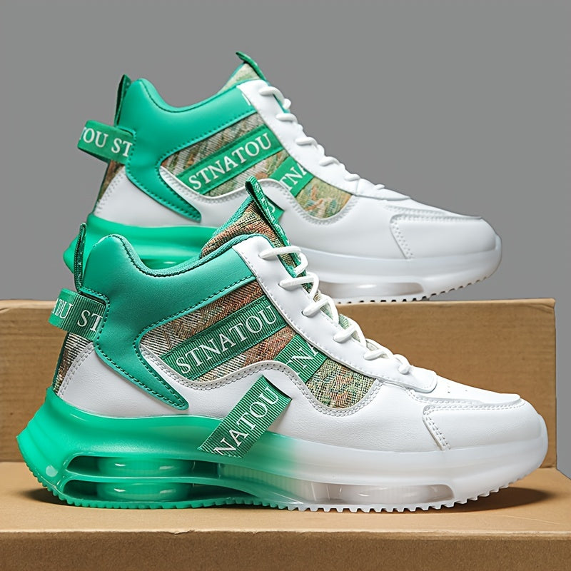 Unisex Mid-Top Lace-Up Sneakers for Casual Streetwear Travel and Sports