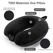 Memory Foam Travel Pillow U-Shaped Neck Support for Airplane Car Camping
