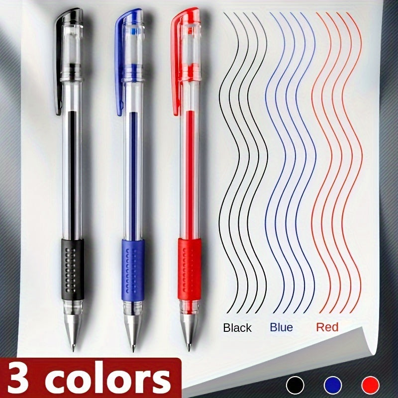 18-Piece Gel Pen Set for School Office Use Black Blue Red Ink Extra Fine Tip