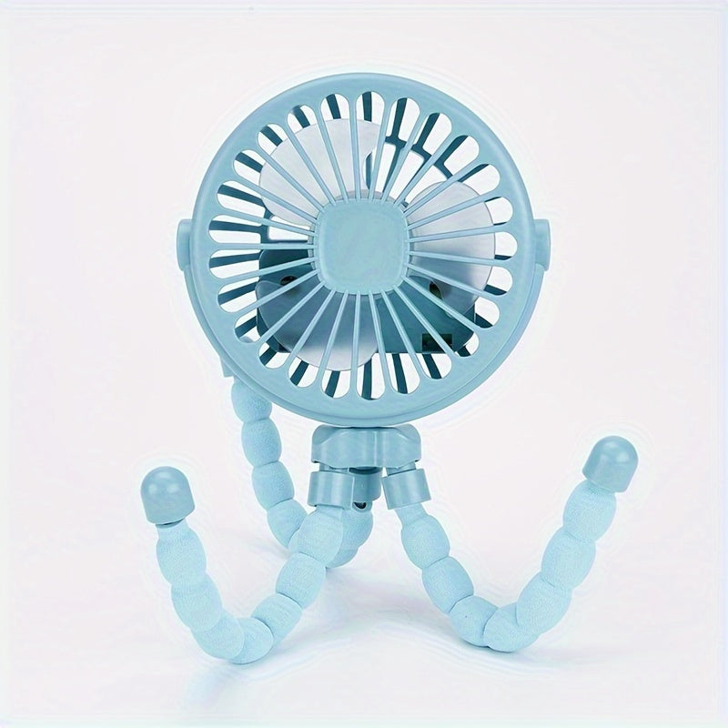 Rechargeable Compact Trolley Fan with 3 Speed Settings for Personal Use