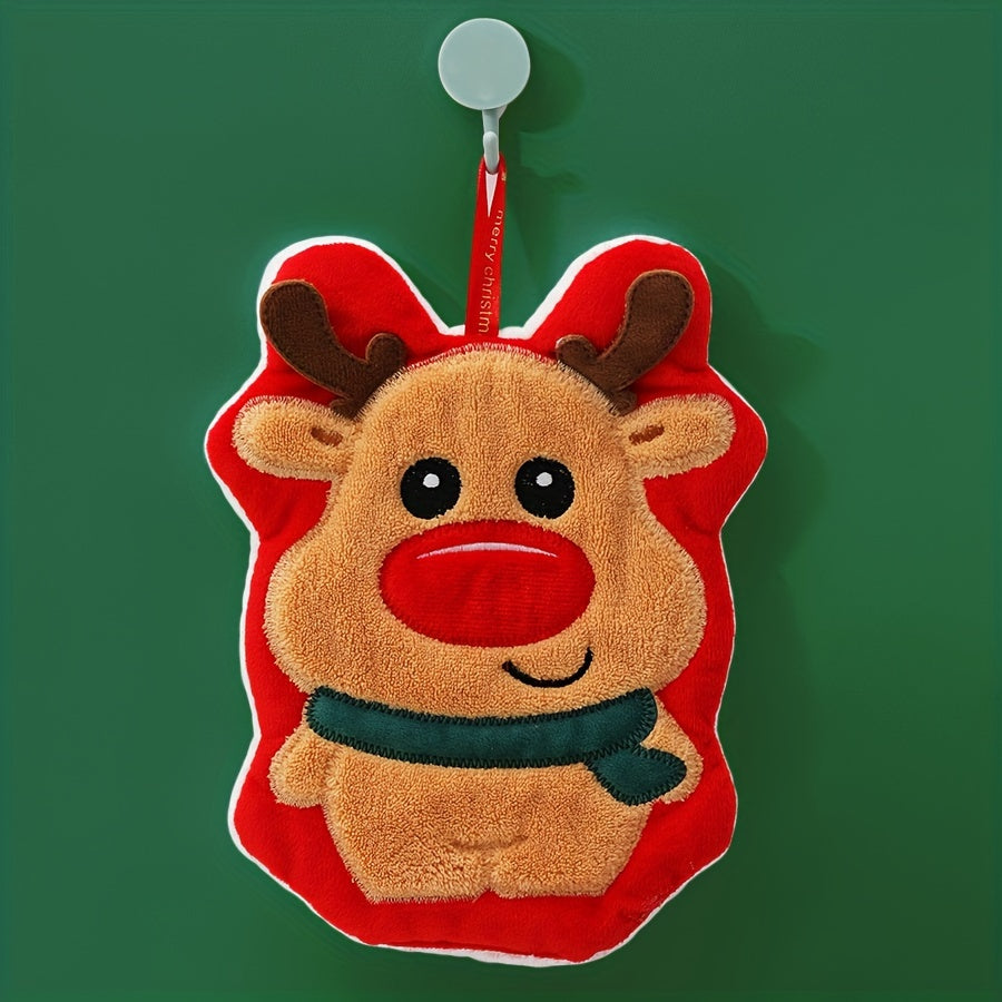 Yumshoq, bayramona qo'l sochiq, multfilm dizayni bilan, bayram sovg'alari va bezaklar uchun ajoyib.