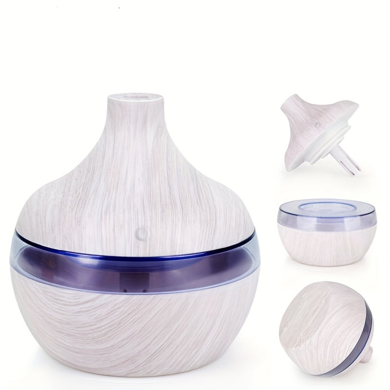 White Wood Grain Humidifier for Home or Office Aromatherapy