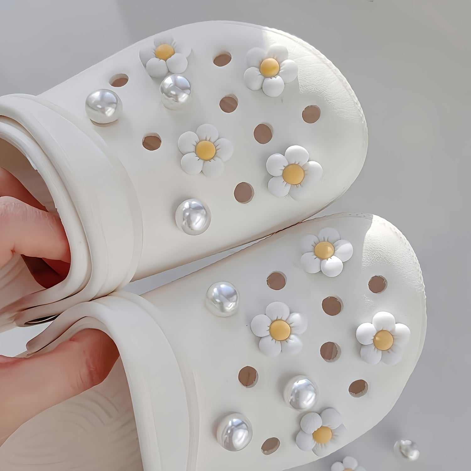 Unisex Resin Shoe Charms with Shoes Buckles for Decoration Set of 6 or 12