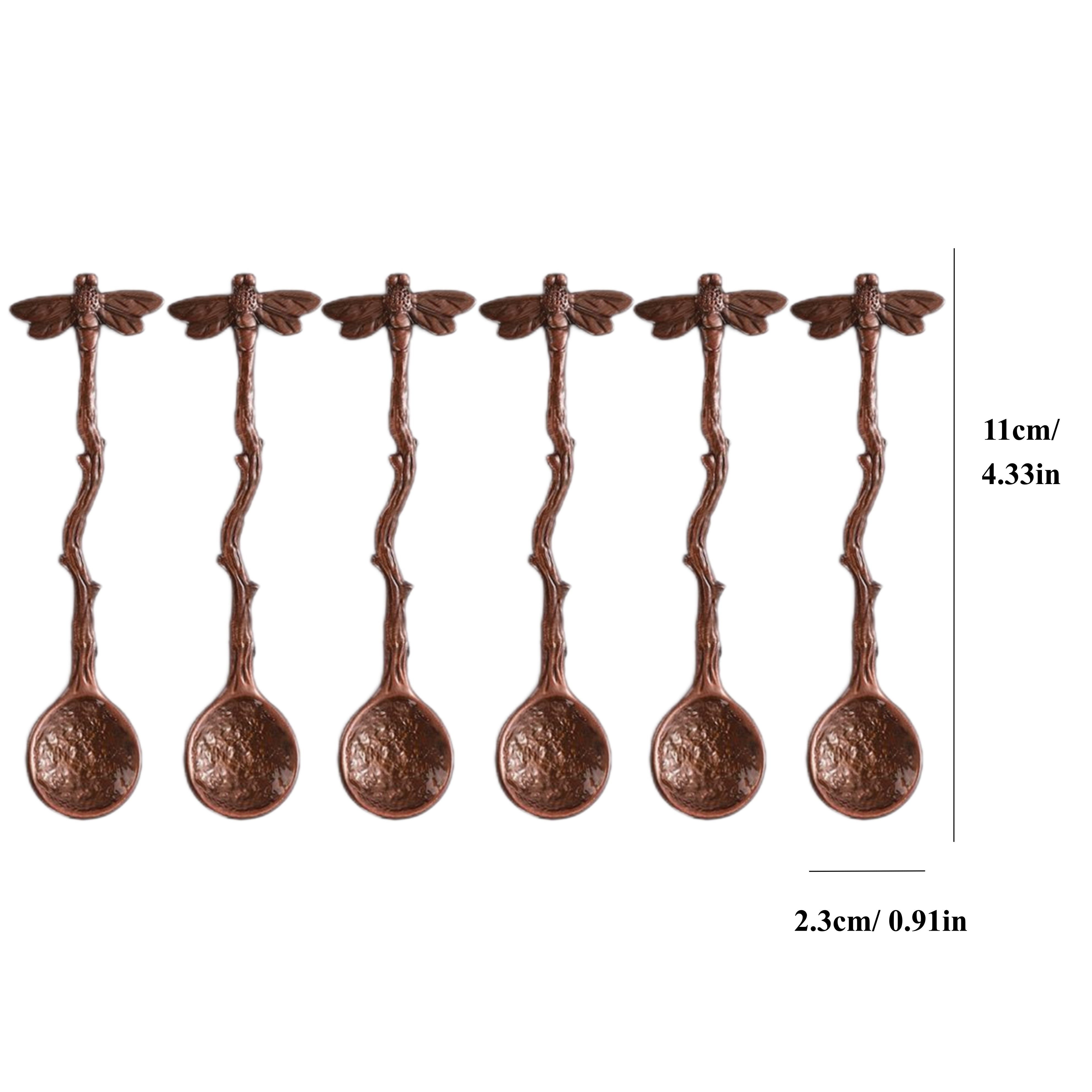 Retro Bee-Shaped Metal Coffee Spoon with Twist Handle for Tea and Dessert Serving