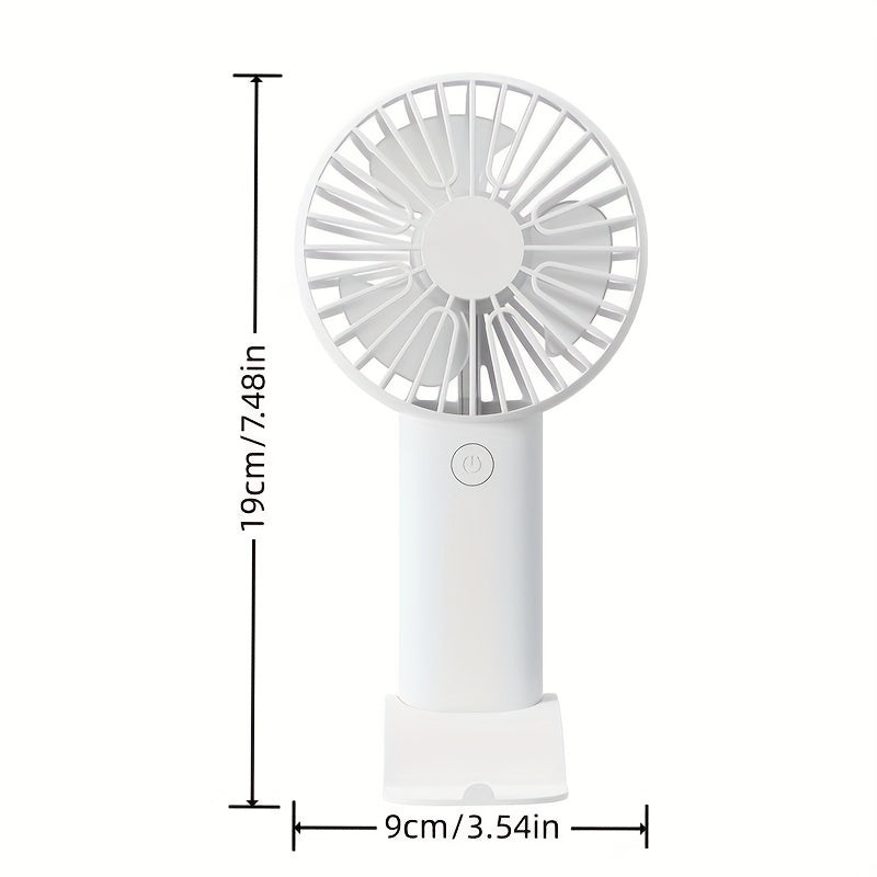 Portable USB Mini Fan White Blue Pink Touch Control Rechargeable for Travel Camping