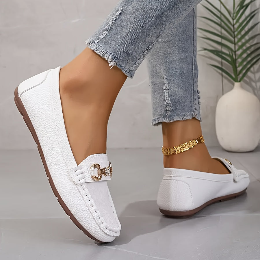 Women's Flat Shoes - Lightweight Slip-On Loafers for Casual Wear