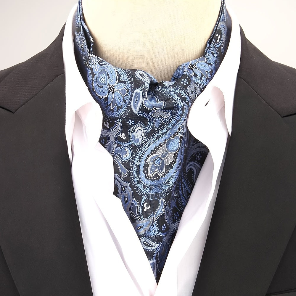 Men's Polka Dot Ascot Cravat Shirt Scarf Polyester for Casual and Formal Wear