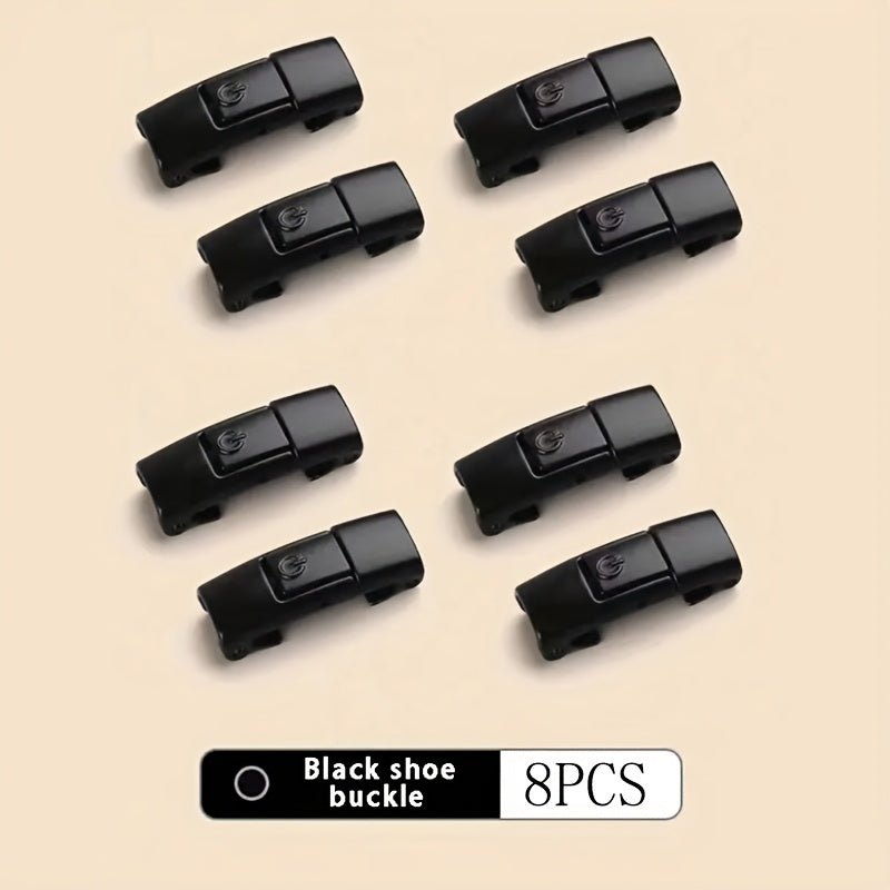 No-Tie Elastic Shoelaces 8mm Flat Secure Press Lock for Sneakers and Casual Shoes