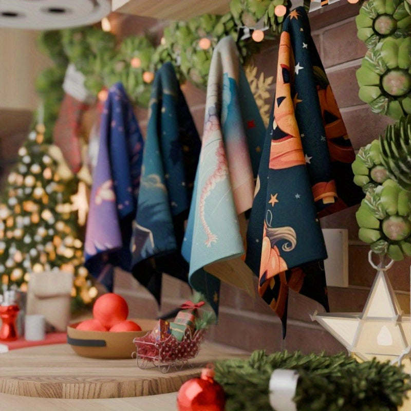 Christmas Kitchen Decorations Set of 4 Soft Material 45.72x66.04cm