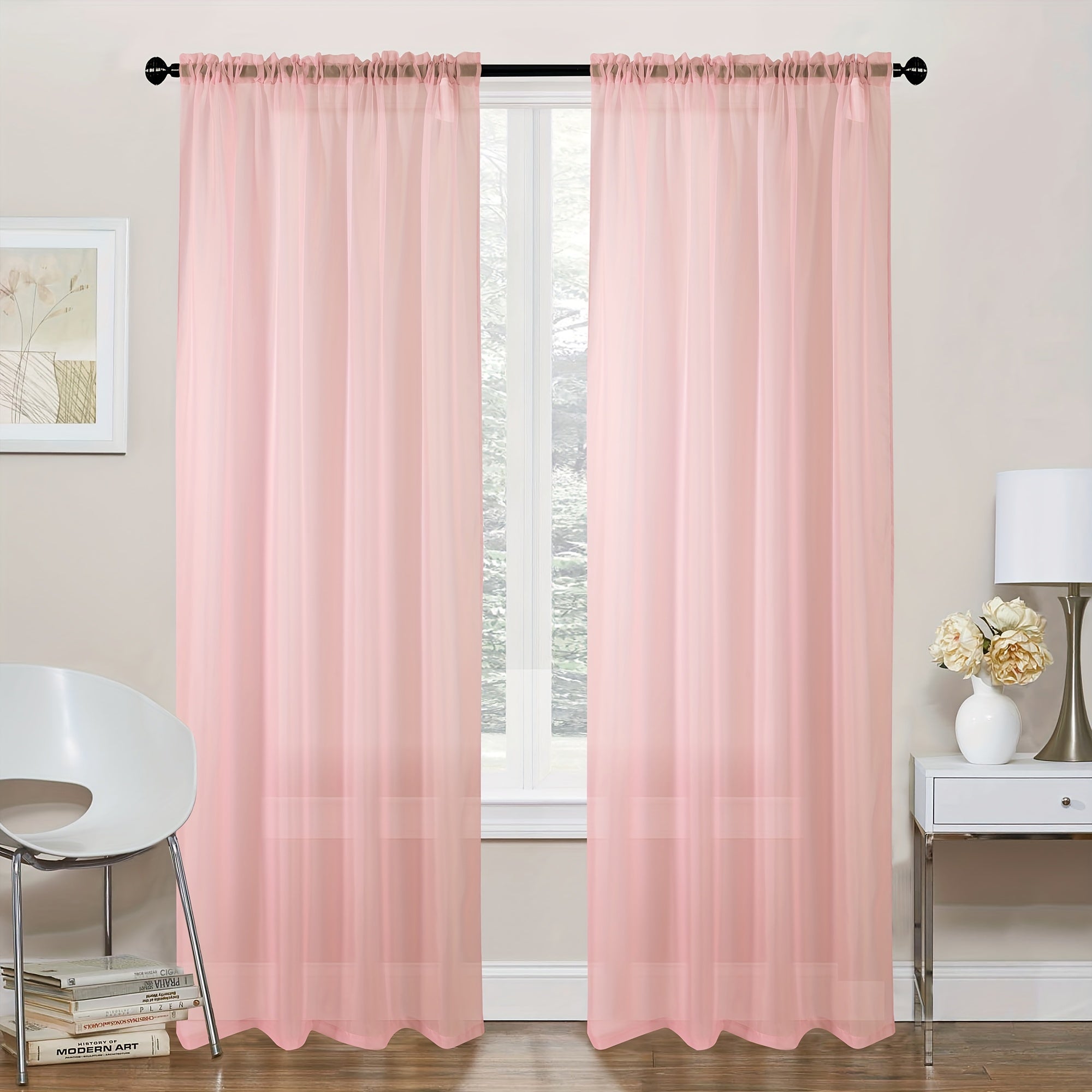 Cortinas para sala de estar, dormitorio, oficina, poliéster 45GSM, 132cm x 213cm