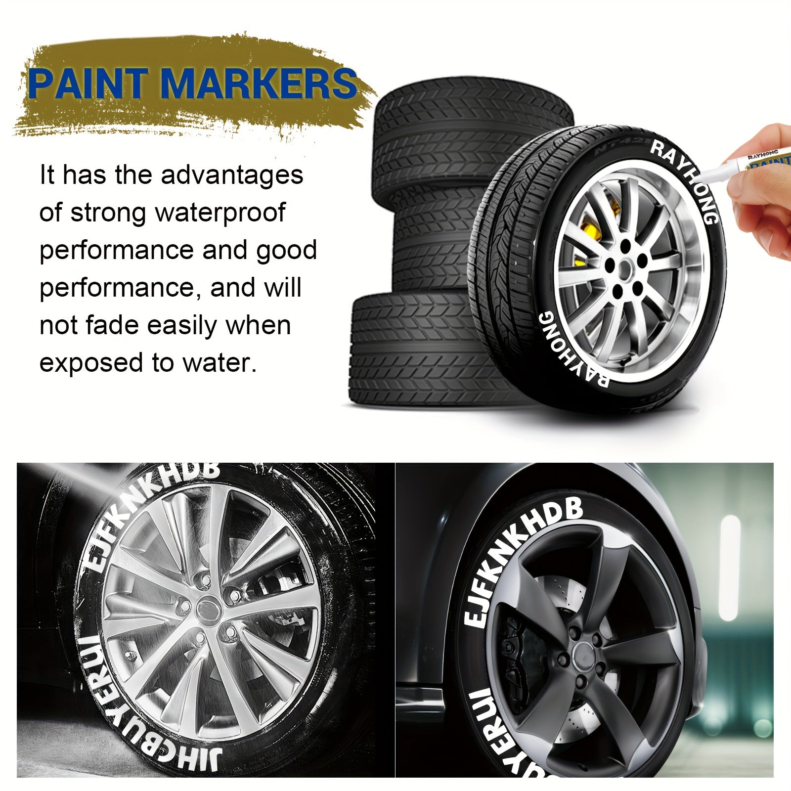 Waterproof Tire Marker Pen - Fast Drying, Non-Smudging for Car Tires