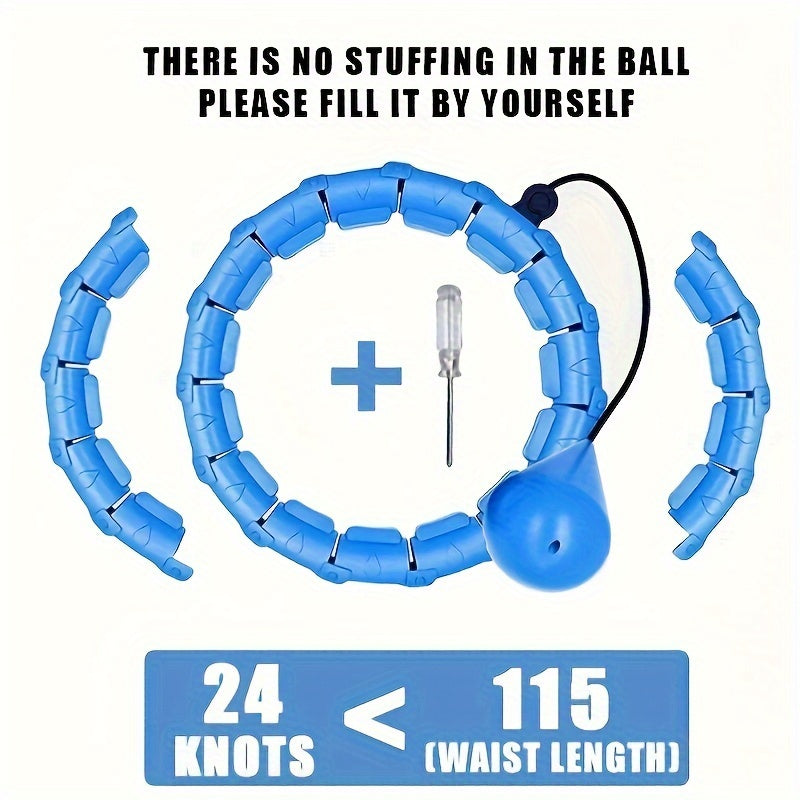 Círculo de fitness ponderado ajustable para pérdida de peso y entrenamiento de fuerza Black ABS