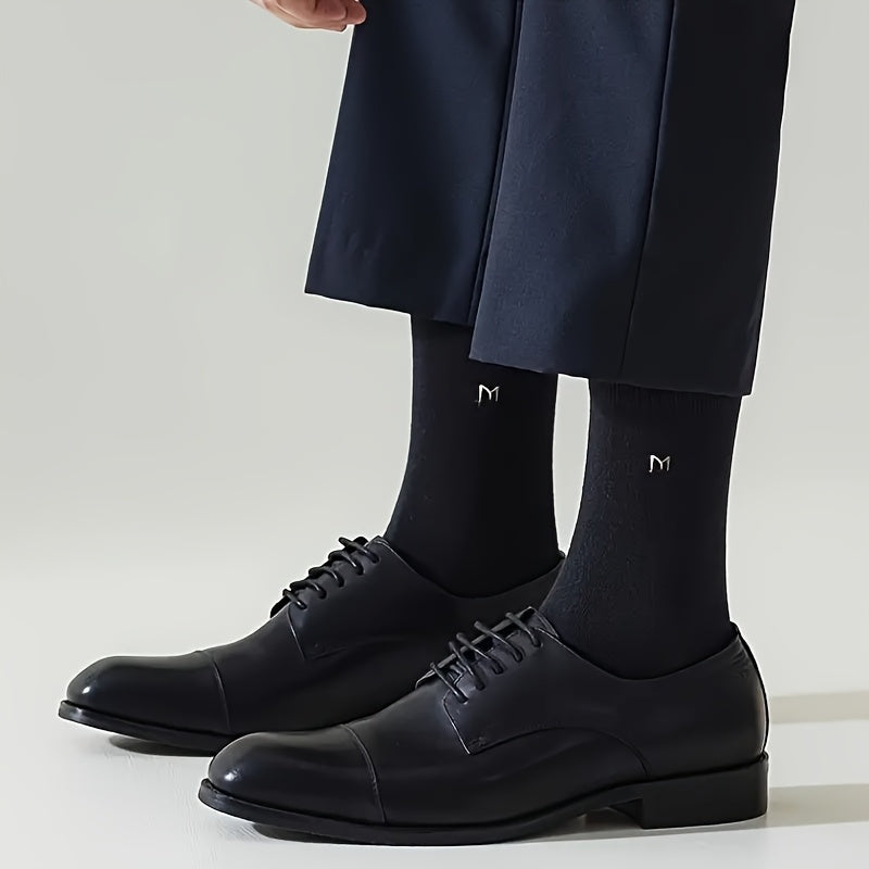 Men's Breathable Mesh Dress Socks 10 Pairs Odor-Resistant Comfortable Fits US Sizes 9-11