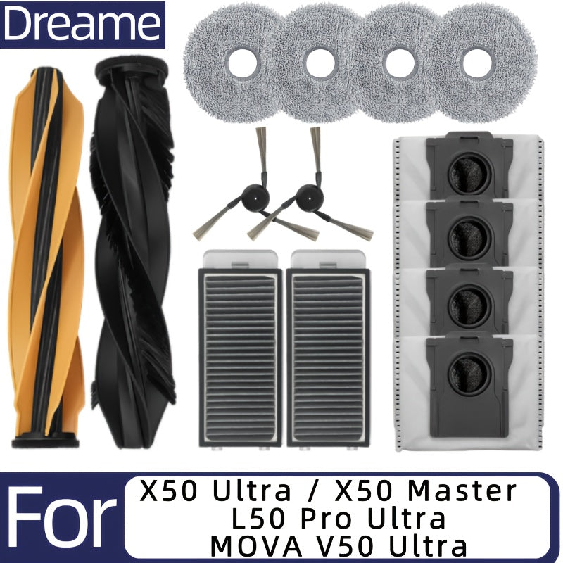 Maxsus modellarga mo'ljallangan vakuum qismlari: roliklar, cho'tkalar, filtrlar, mopa mato va chang sumkasi. Batareya kiritilmagan.