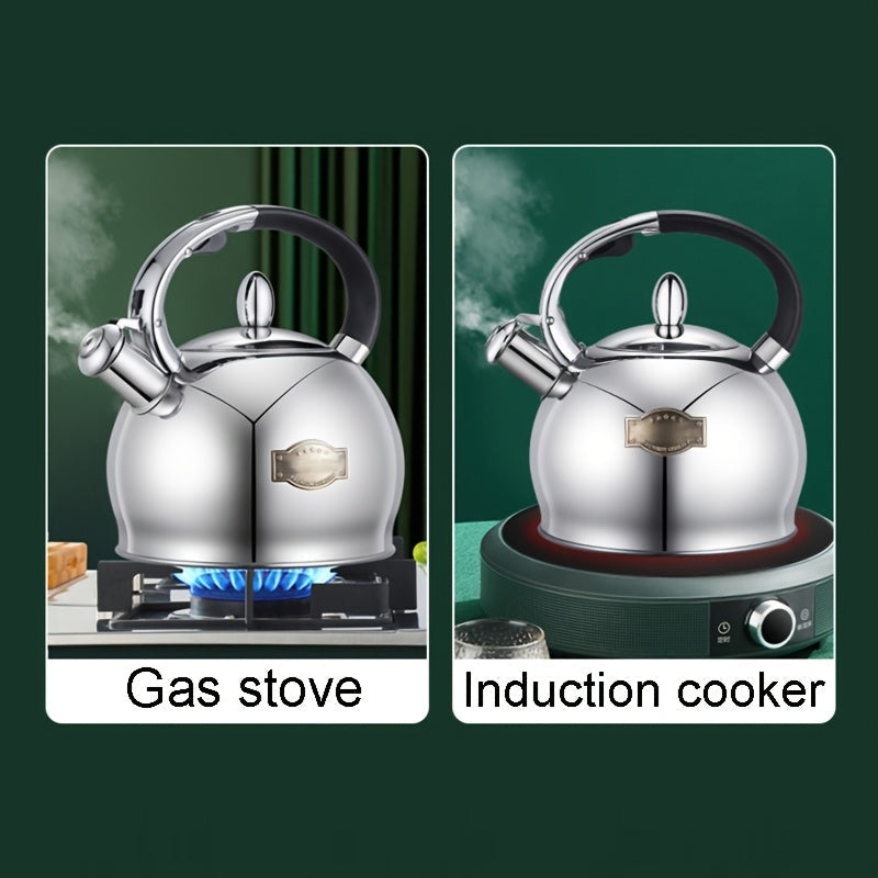 Large Capacity Stainless Steel Kettle 3L Whistling Tea Pot for Gas and Induction Stoves