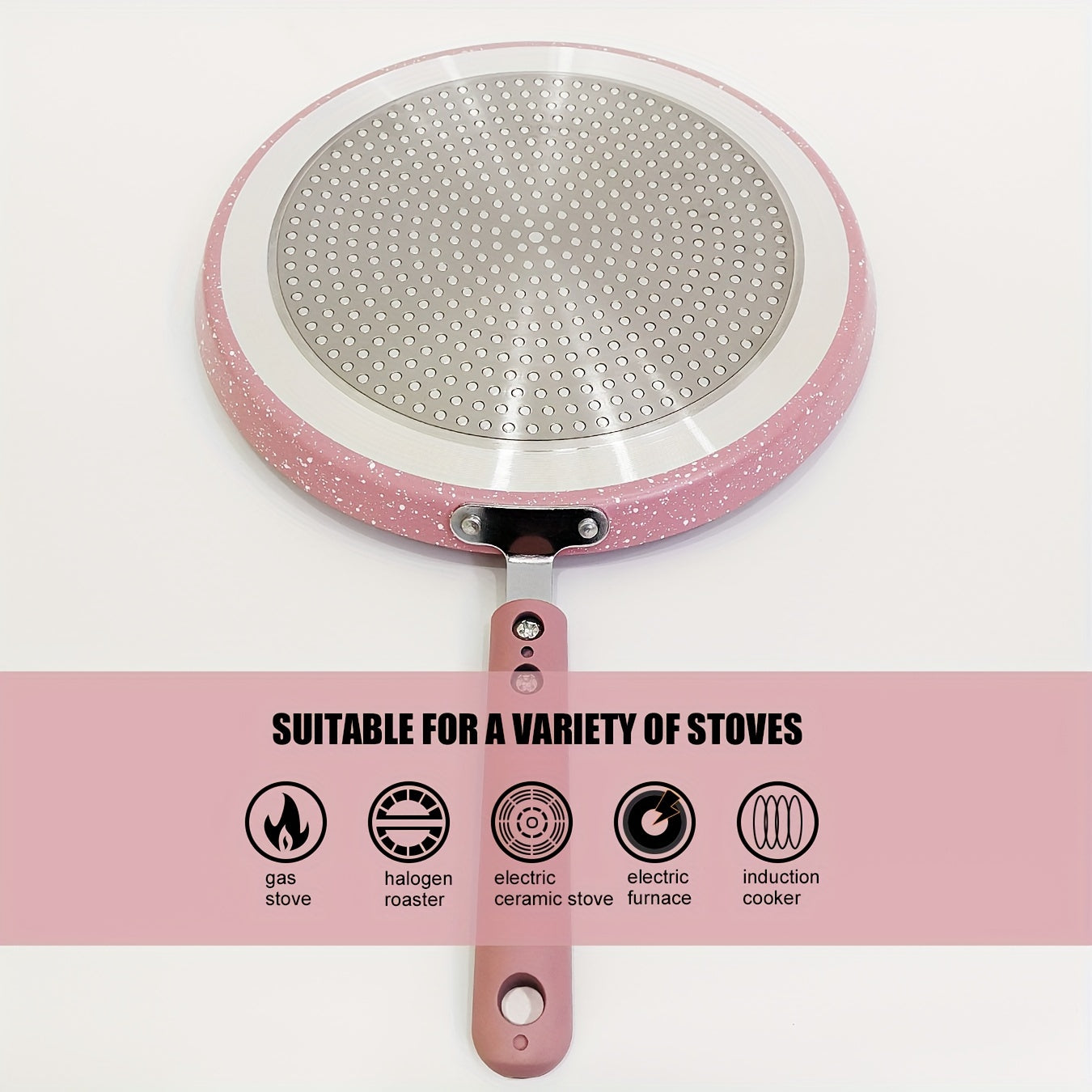 Tuxum va pancake uchun tekis pastki bilan yopishqoq emas oshxona qozoni