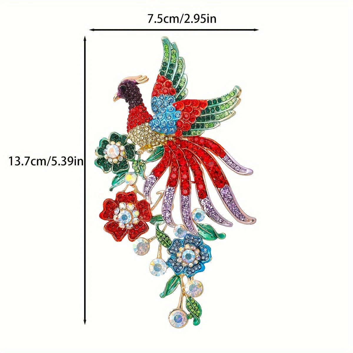 Rang-barang peacock brosh uchun ayollar uchun alloy hayvon pin nafis zargarlik sovgʻa