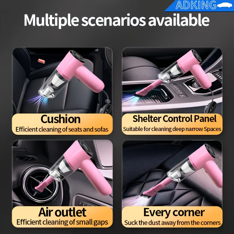 Aspiradora de mano para coche de 12V para pelo de mascotas, polvo y migas