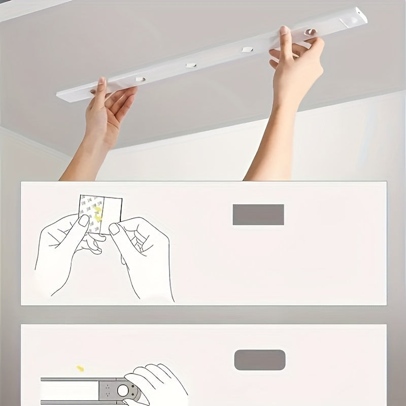 Rechargeable Infrared Sensor LED Light Strip with Magnet and Self-Adhesive for Home and Office