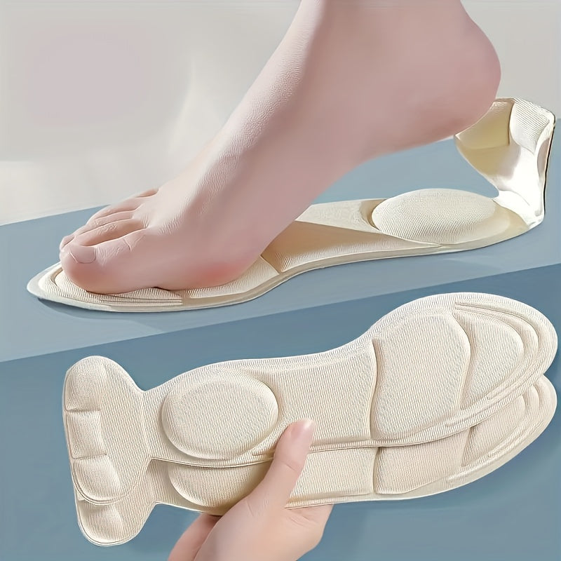 Unisex Memory Foam Insoles Non-Slip Comfort Support Black Beige