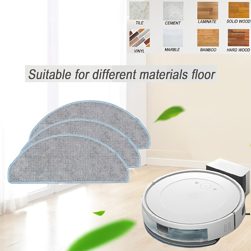 Washable Reusable Polyester Fiber Mop Pads for Robot Vacuum Compatible with Roomba Combo Models Y0110 Y0140 Y0112 Q0120