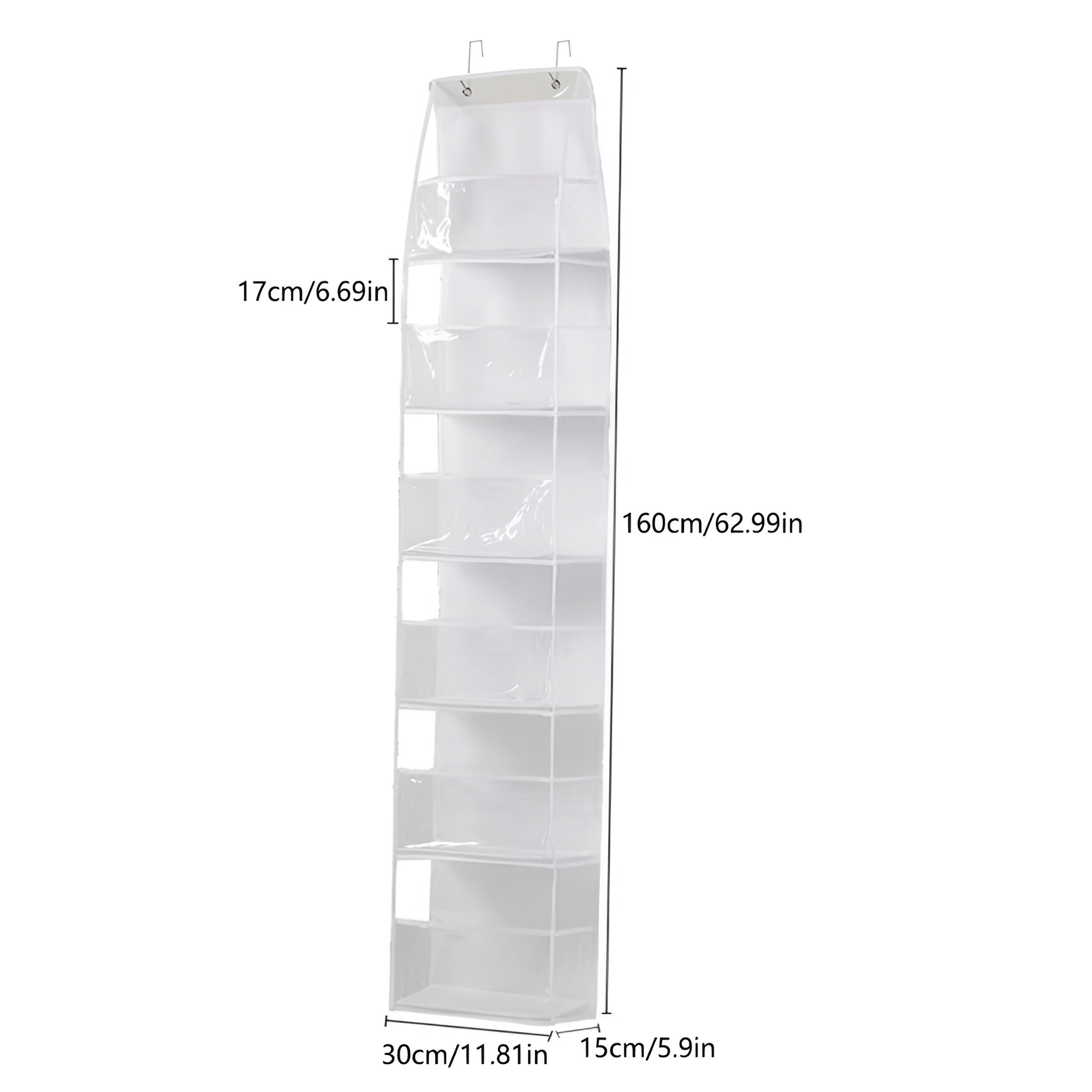 6-Tier Over-the-Door Fabric Storage Organizer for Kids' Room Diapers Toys