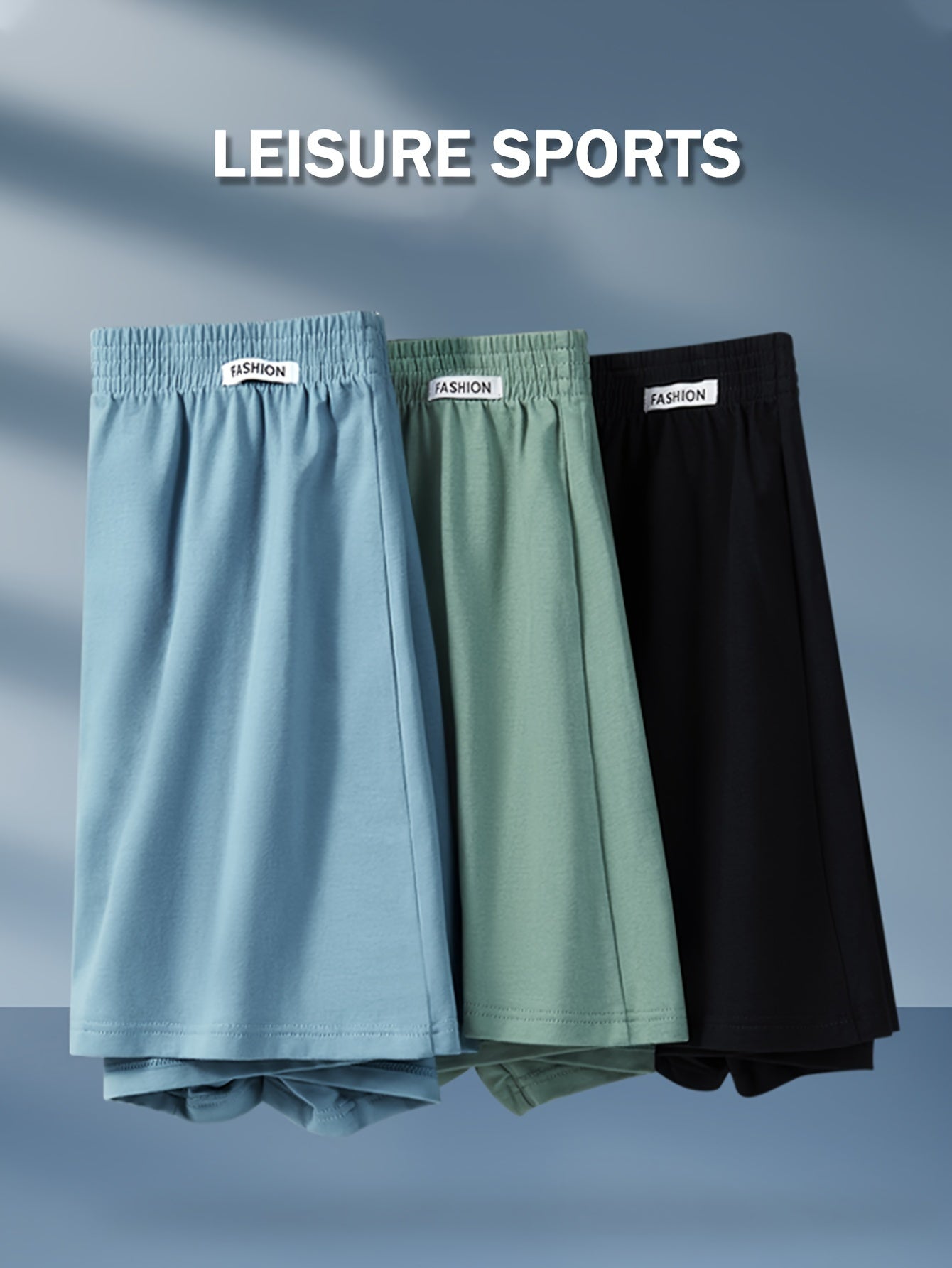 Men's Cotton Boxer Briefs 5-Pack Breathable High Stretch Knit Solid Color Loose Fit