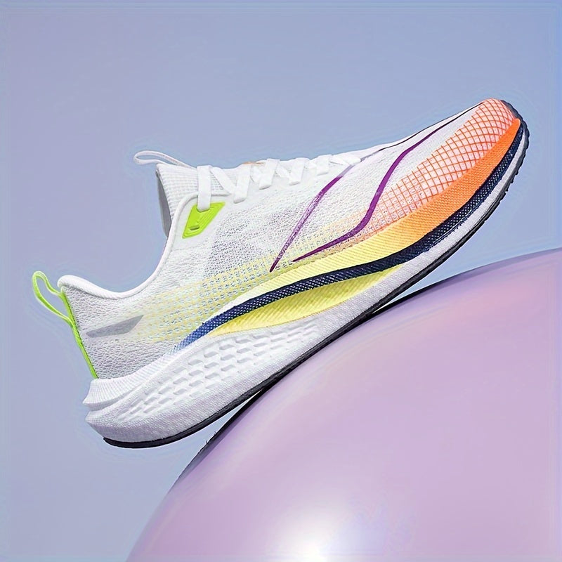 Men's Road Running Shoes Breathable Fabric Low Top Stripes Lace Lightweight Casual