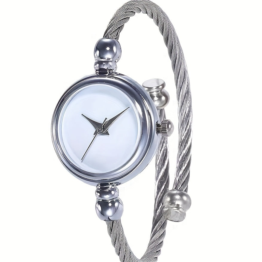 Miniature Literary Student Bangle Watch for Women with Retro Mori Art Style