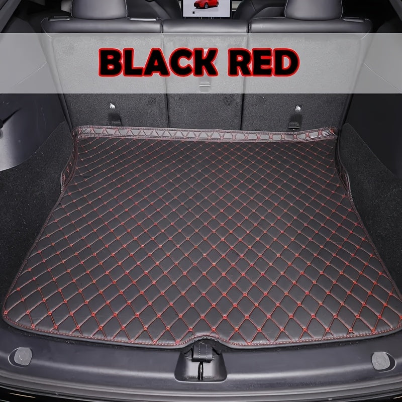 Luxury Faux Leather Car Trunk Mat for SUV All-Weather Durable Floor Liner