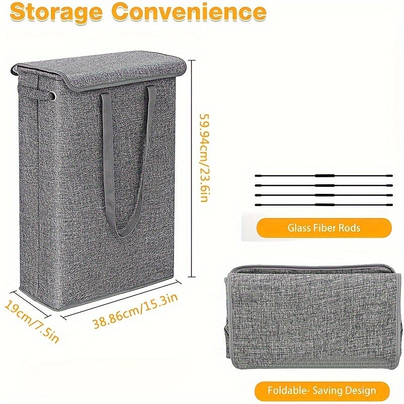 Large Capacity Foldable Laundry Basket with Handles for Bathroom Bedroom Dorm