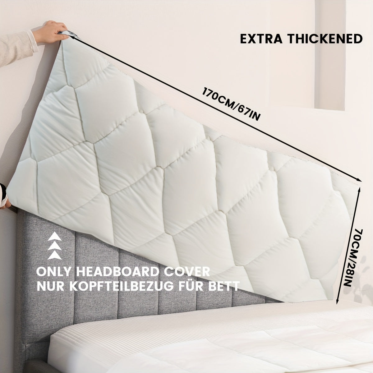 1 dona TEXSTEAD Qalin Boshqaruv Qopqog'i Silliq Kulrang - 100% Polyester, Mashinada Yuvish Mumkin, yotoqxonangizga qulaylik va uslub qo'shadi, mustahkam mato, tugmachali dizayn, uchun mukammal yaxshilanish