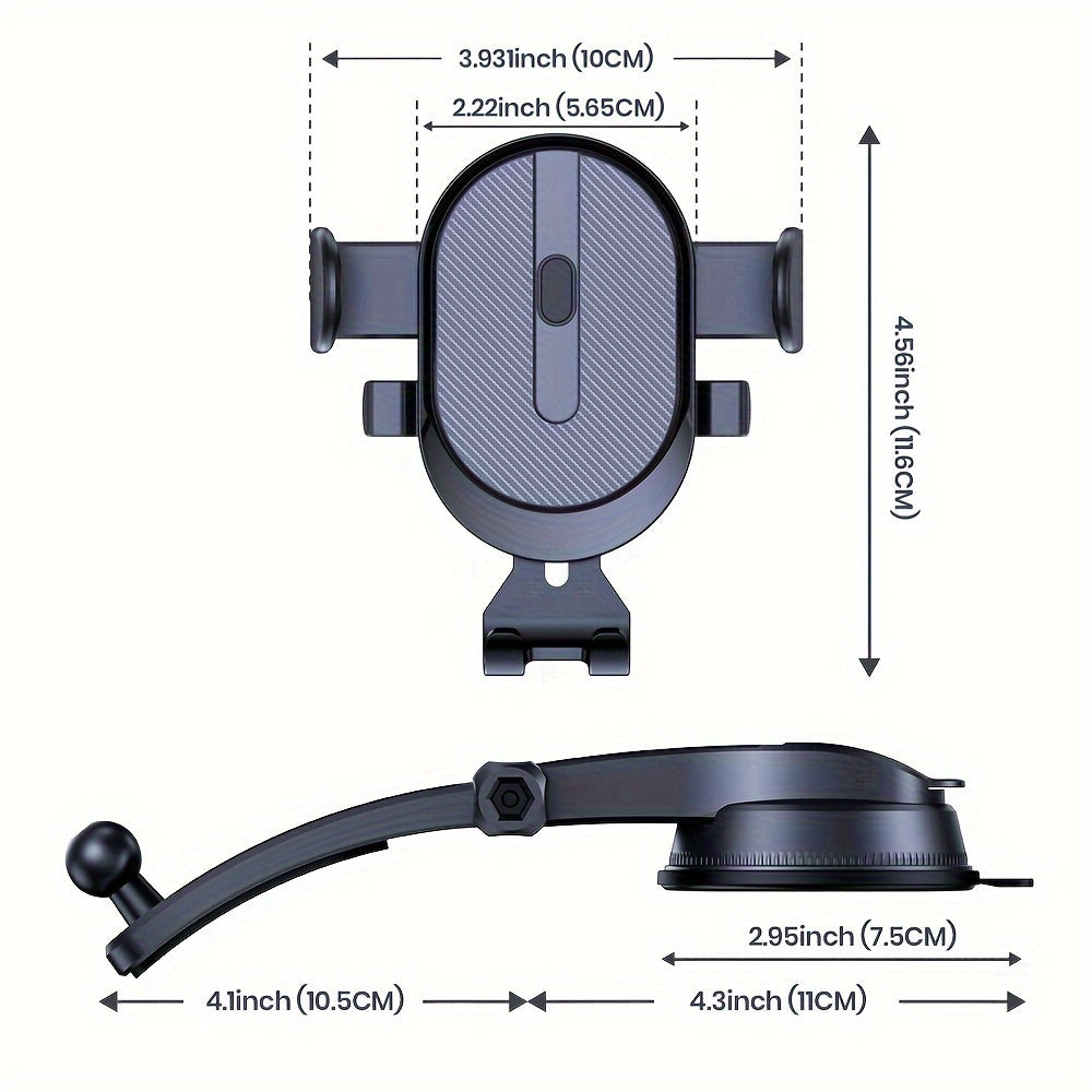 Dashboard Mount Car Phone Holder for iPhone Samsung Android Waterproof Adjustable