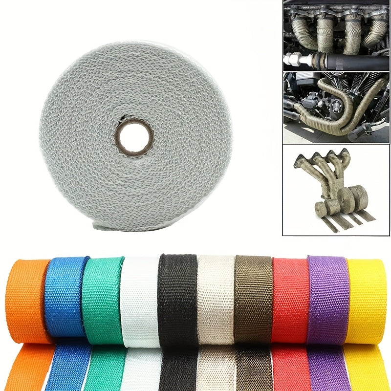 High-Temp Resistant Glass Fiber Insulation Tape 5m Multi-Color Heat Wrap