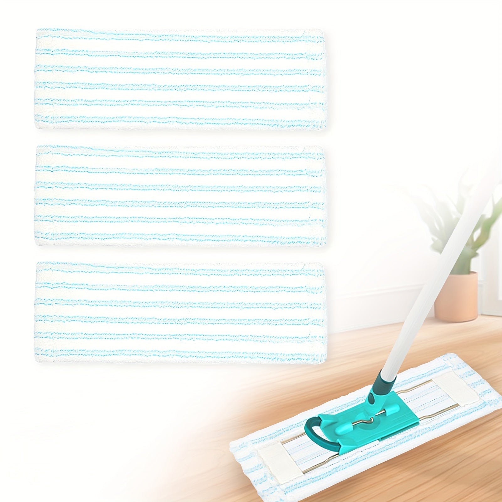 Microfiber Mop Pads Set of 3 for Easy Home Cleaning Long-Lasting and Reusable