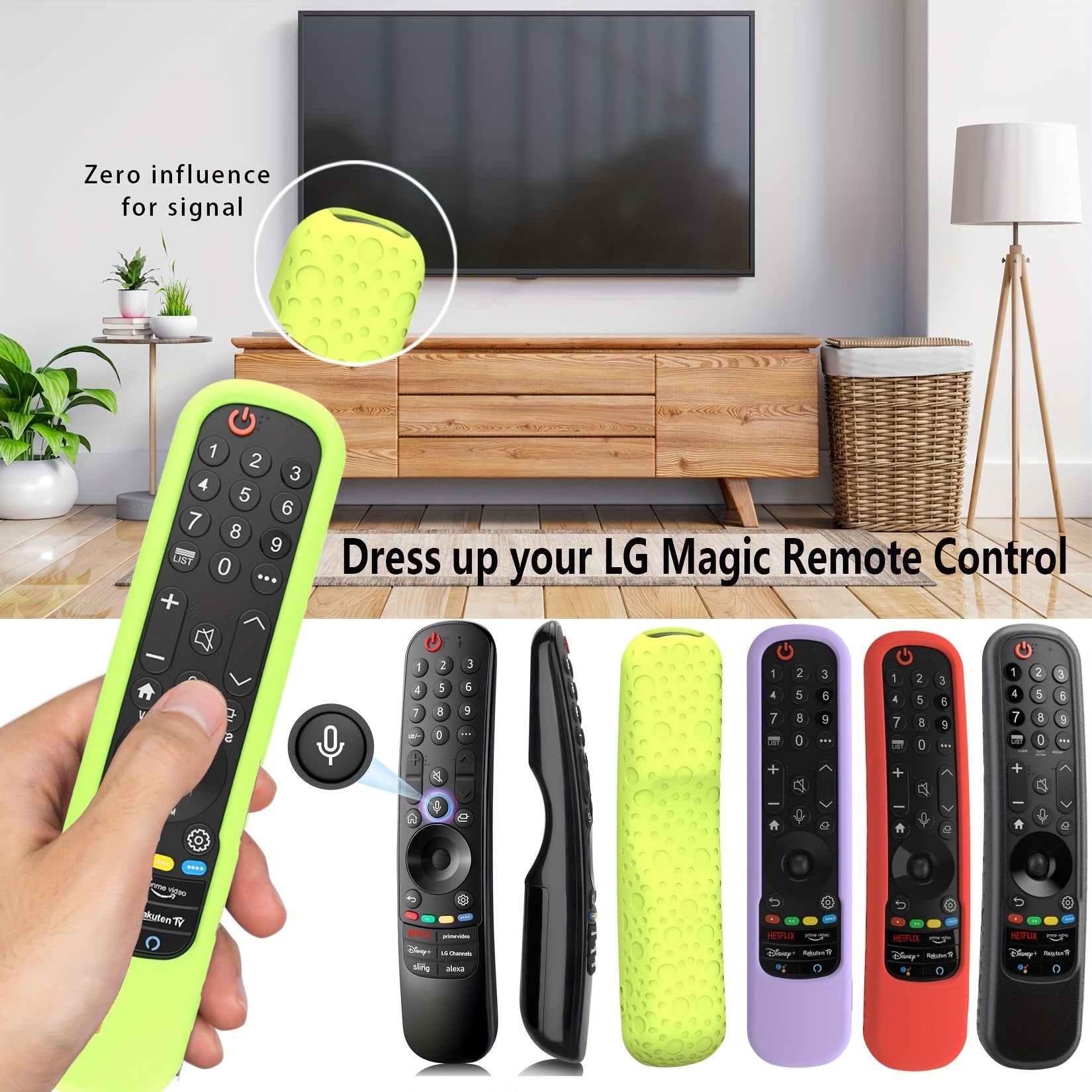 Universal Silicone Remote Control Cover for Magic TV 2024 Model Anti-Slip Glow-in-the-Dark