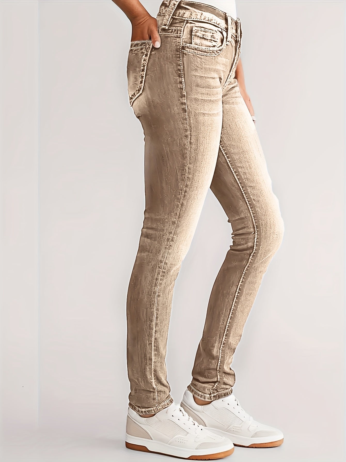 Women's Plus Size Stretchy Long Pants Casual Black Size 14-24