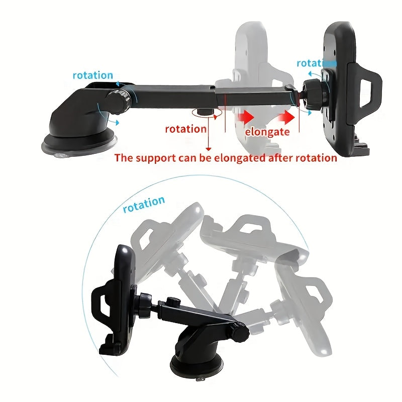 Universal buriladigan avtomobil telefon tutgichi suv o'tkazmaydigan PC materialidan tayyorlangan panelga o'rnatish