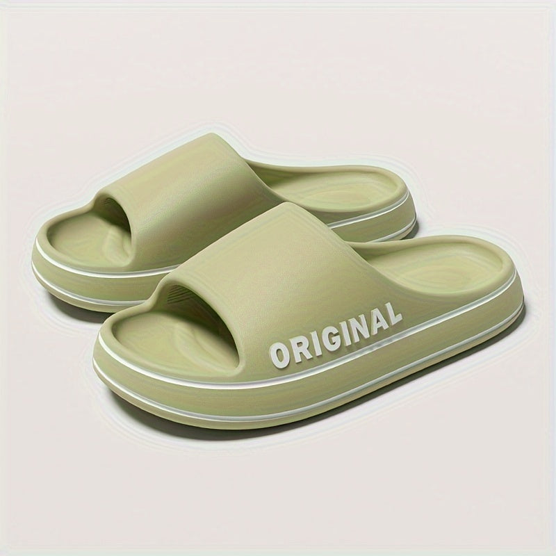 Women's EVA Slides Summer Non-Slip Open Toe Indoor Outdoor Beige Green