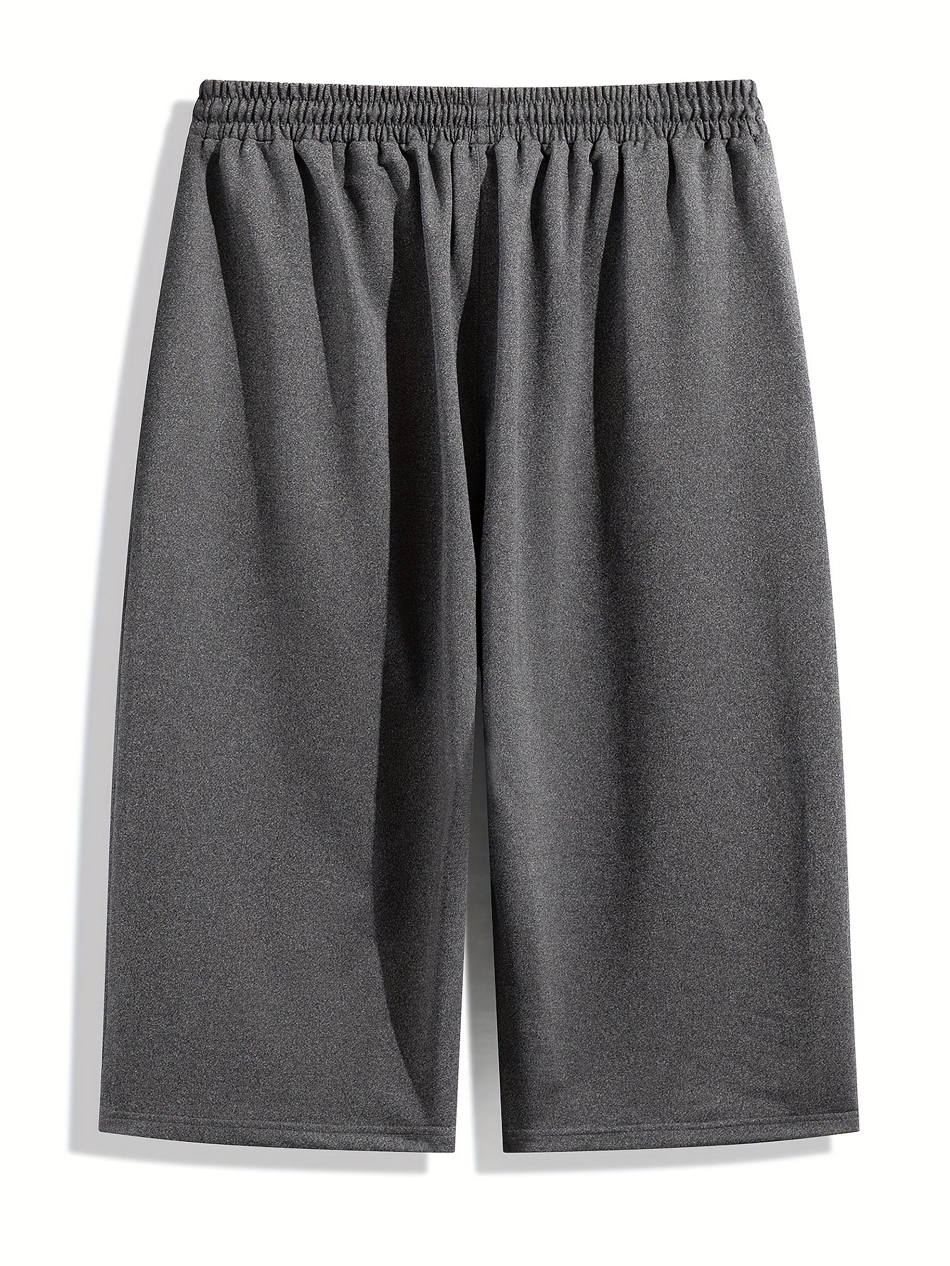 Шорты для мужчин большого размера летние повседневные спортивные капри однотонные свободного кроя из полиэстера