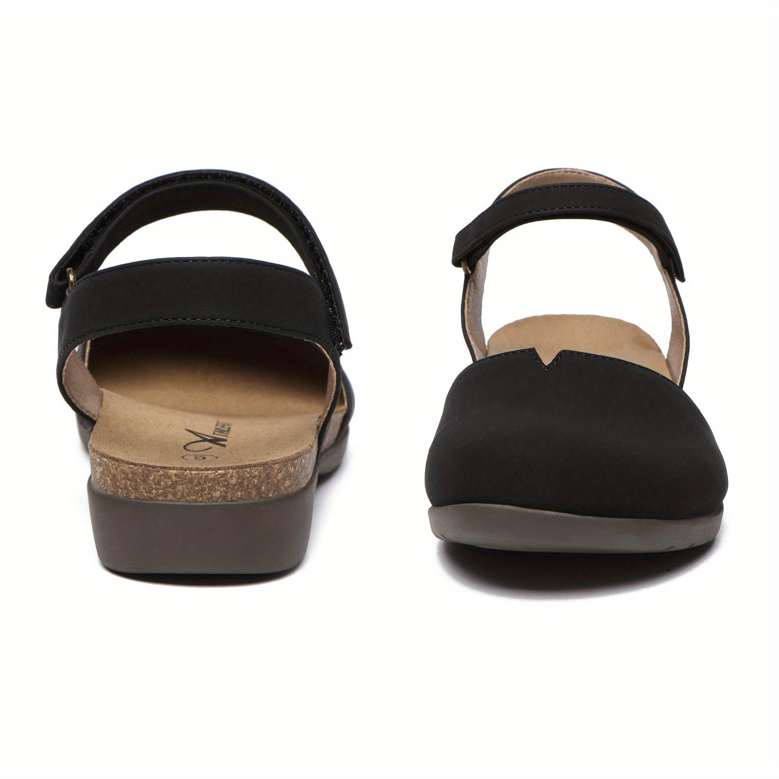 Women's Flat Sandals Adjustable Buckle Strap Summer Casual Brown