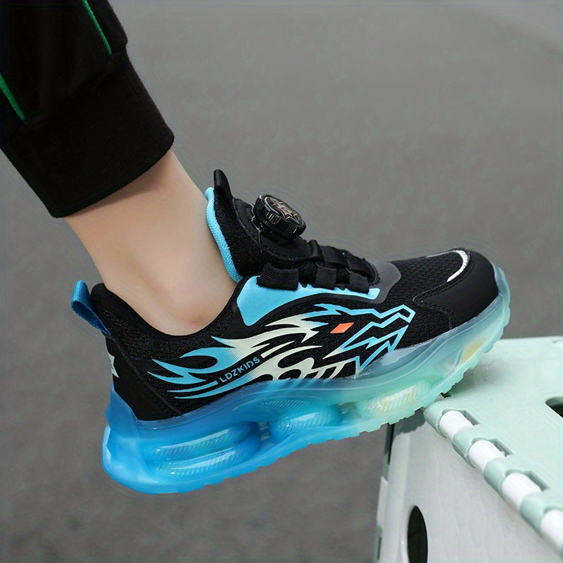 Kids' Boys Mesh Sneakers with Animal Pattern Stripes Low Top Breathable Outdoor Running