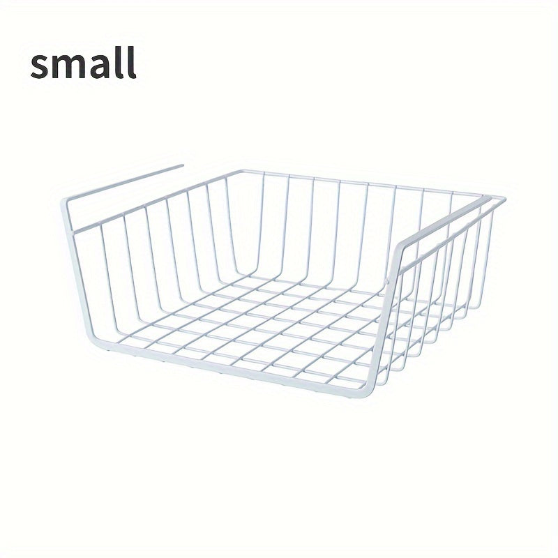 Yevropa uslubidagi temir rustik metall osma savat tashkilotchisi - Teshiksiz, ko'p funksiyali saqlash yechimi oshxona, stol va hammom uchun - Polka ostida saqlash uchun mukammal