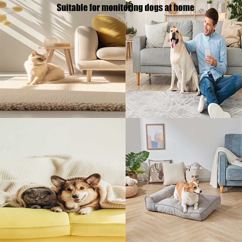 Security Camera with 7.11cm IPS Screen Two-Way Audio Elderly Monitoring USB Powered