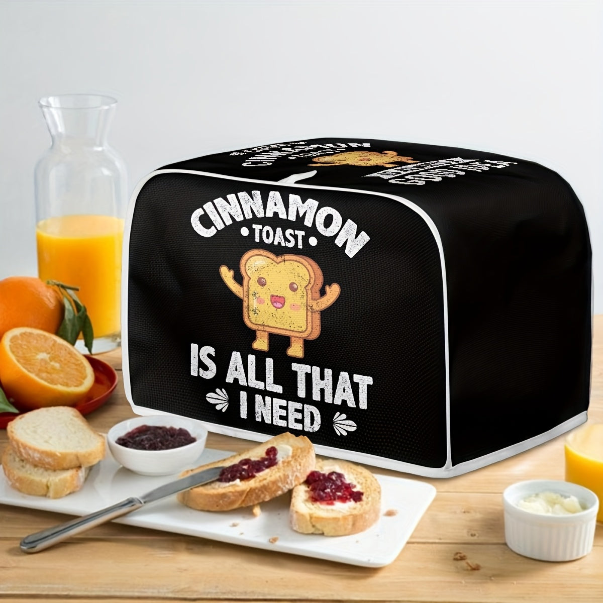 Small Kitchen Appliance Cover with Cinnamon Toast Design S for Toaster Dustproof Protector