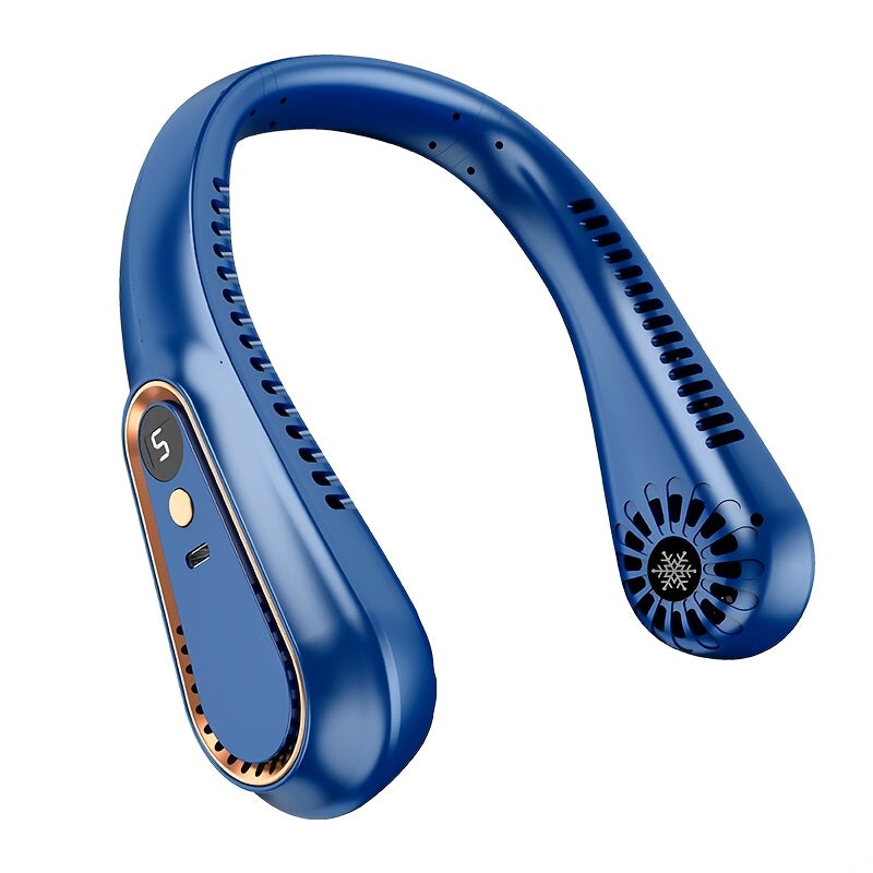 Portable Neck Fan USB Rechargeable 5 Speeds Lightweight for Sports Indoor Use