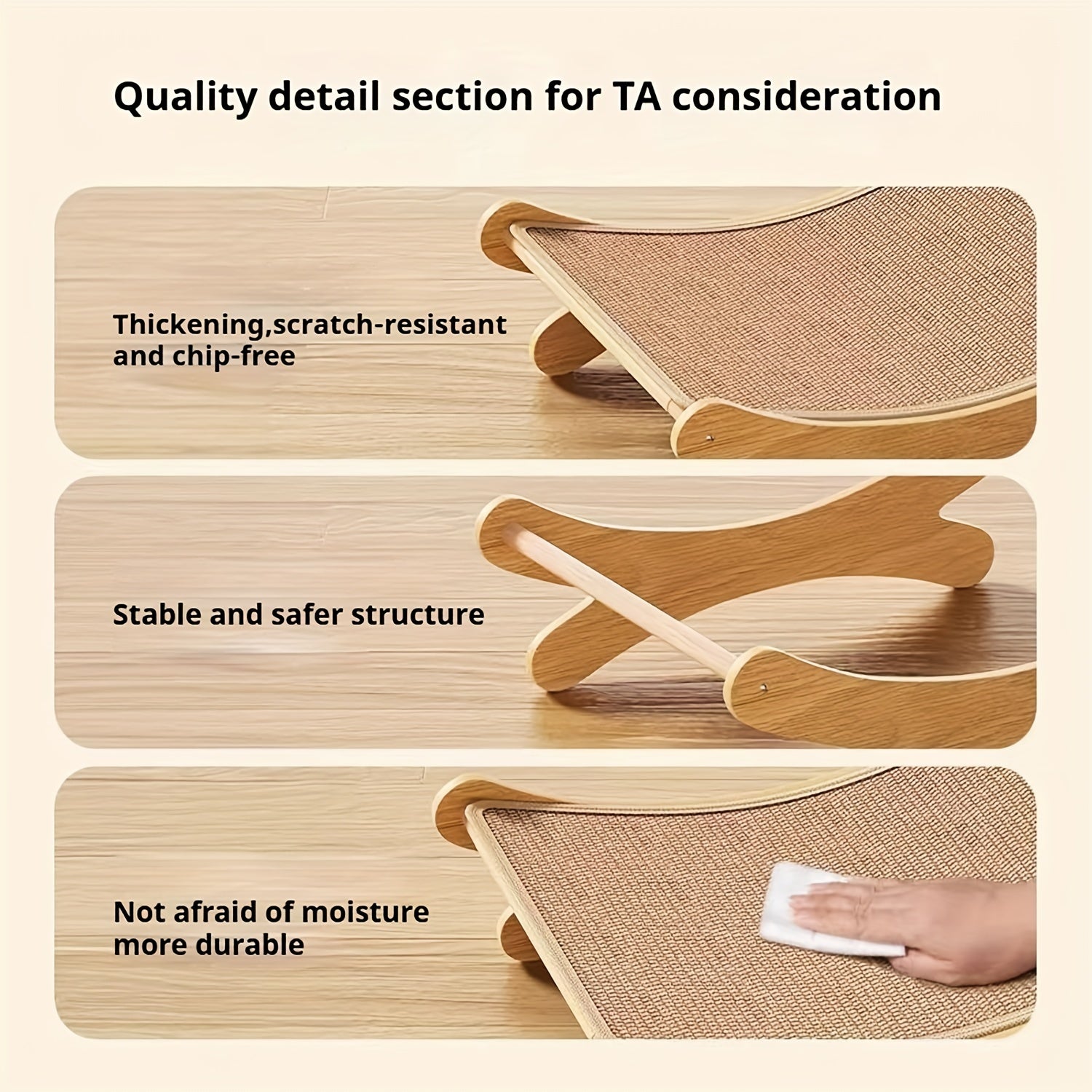 Rascador para gatos de cuerda de sisal duradera con sofá de juego y alfombra de molienda para garras